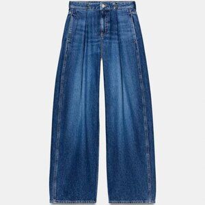 ZARA Z1975 HIGH WAIST LOOSE FIT HOOK JEANS